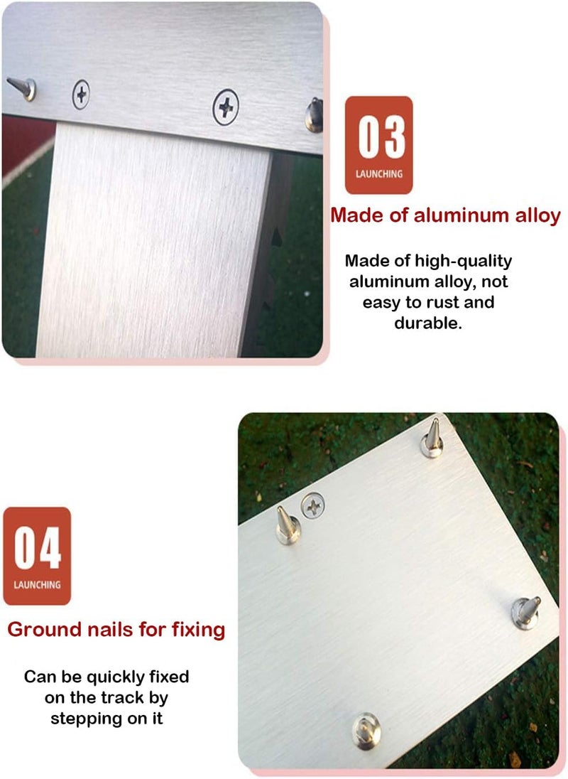 Ribowri 25" Starting Blocks Track and Field Heavy Duty Without The Heavy Start Sprint Pedal 6 Angles adjustablesuitable for Track and Field Sports Aluminum Alloy Starting Blocks - Image 4